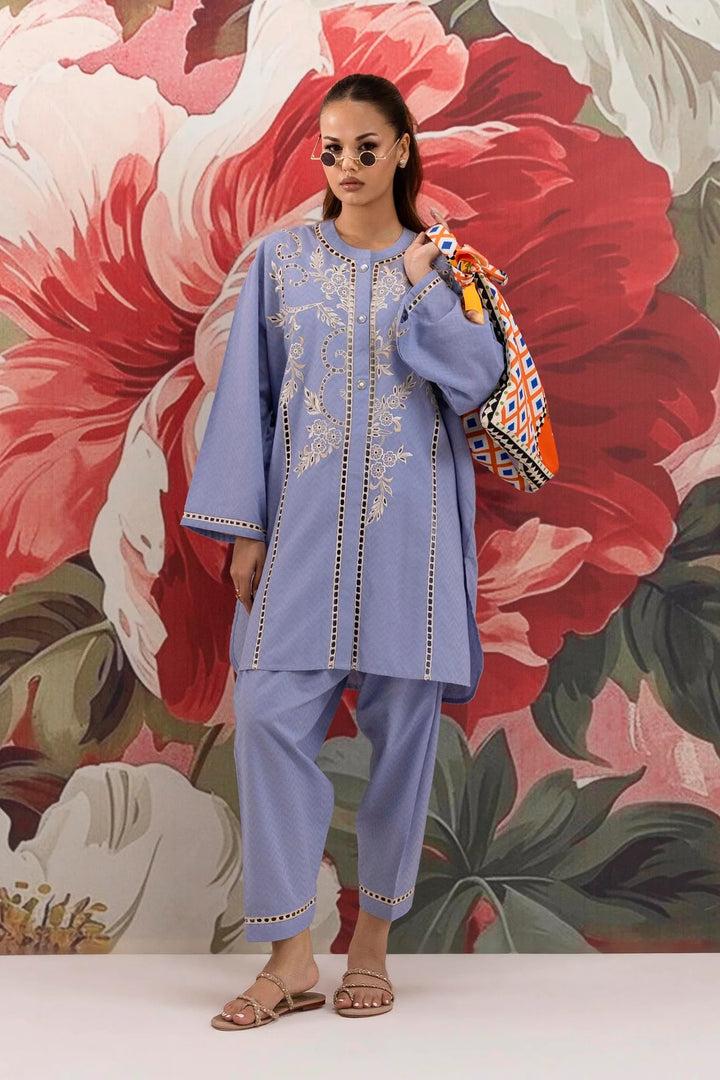Sana Safinaz | Pre-Fall Collection '25 - Stitched Jacquard Shirt + Shalwar SS25ESE889P2T