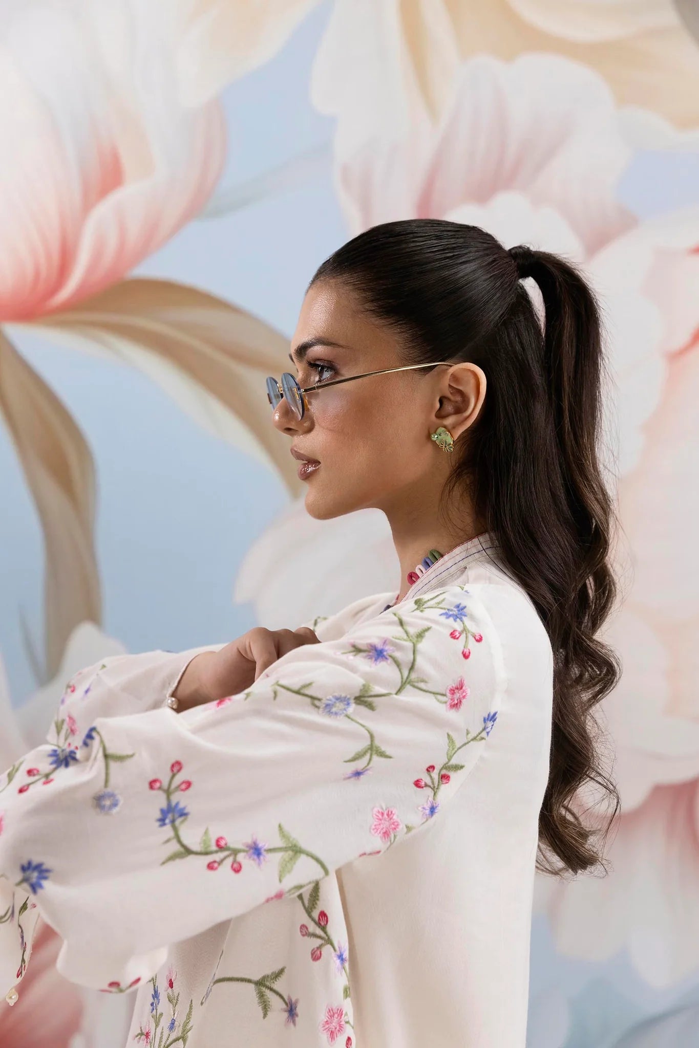 Sana Safinaz |Pre-Fall Collection '25 - Stitched Embroidered Dobby Shirt SS25ESE874