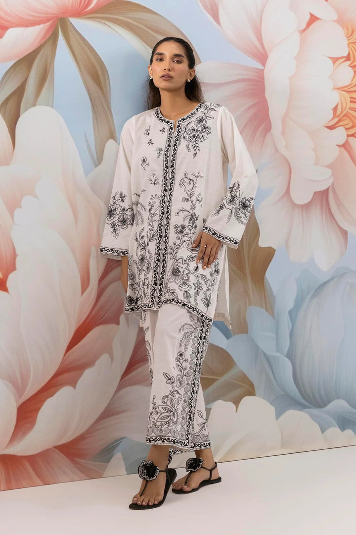 Sana safinaz|Pre-Fall Collection '25 - Stitched Jacquard Embroidered Shirt SS25SGE433