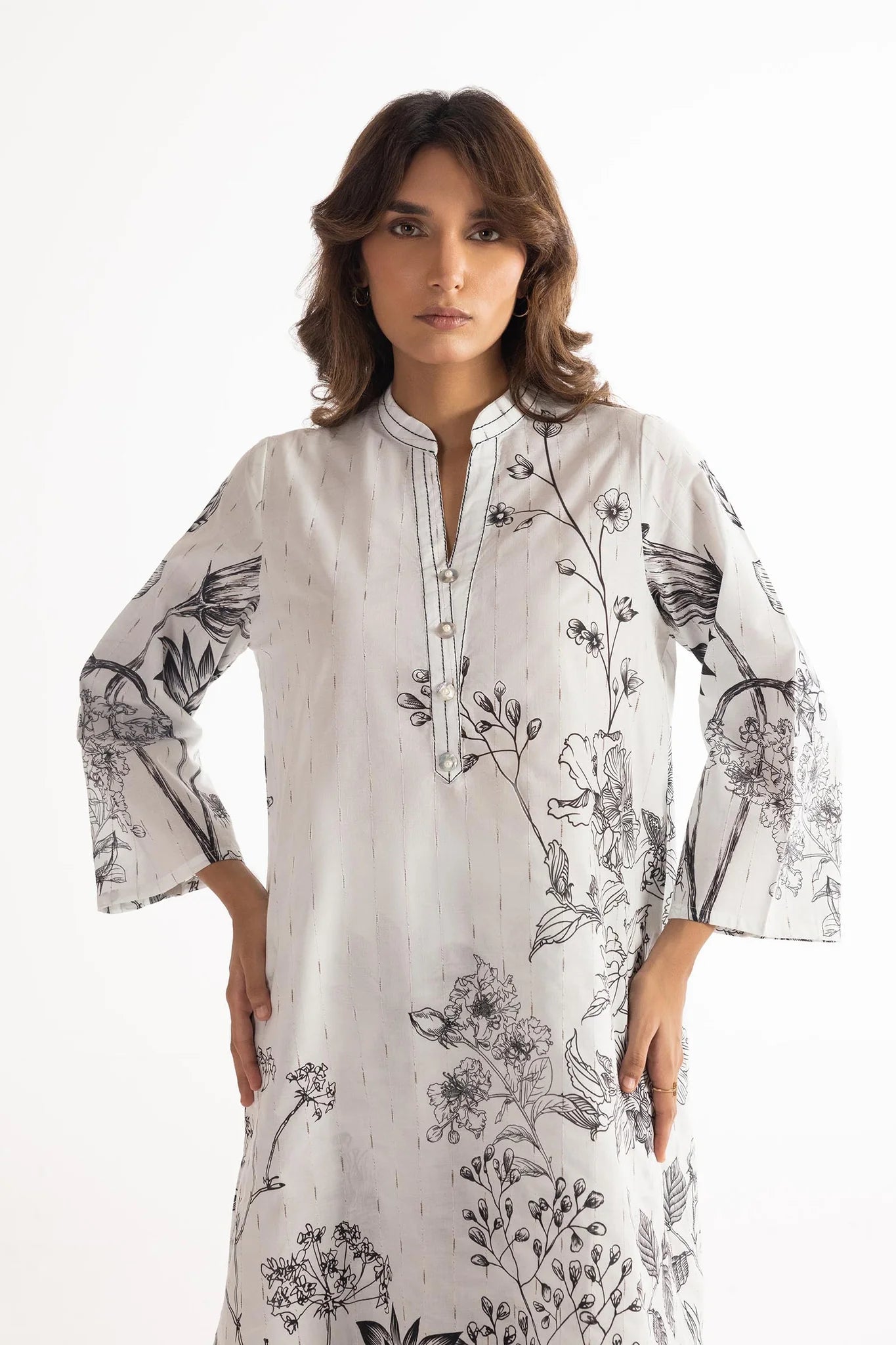 Sana Safinaz Pre-Fall Collection '25 - Stitched Basic Shirt + Bottom