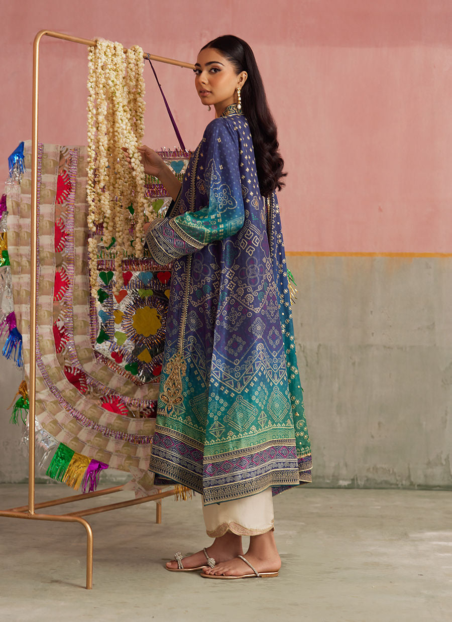 Farah Talib Aziz Mayna Festive Prints '25 - Catalina Ombre Shirt And Dupatta