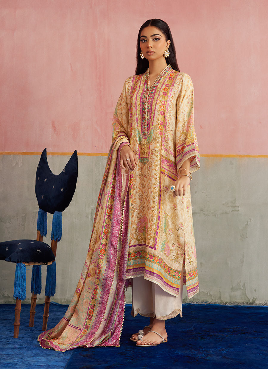 Farah Talib Aziz Mayna Festive Prints '25 - Vivi Shirt And Dupatta