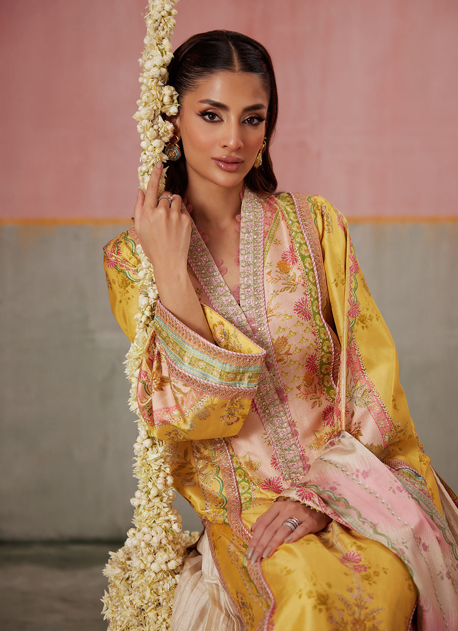 Farah Talib Aziz Mayna Festive Prints '25 - Mogra Buttercup Shirt And Dupatta