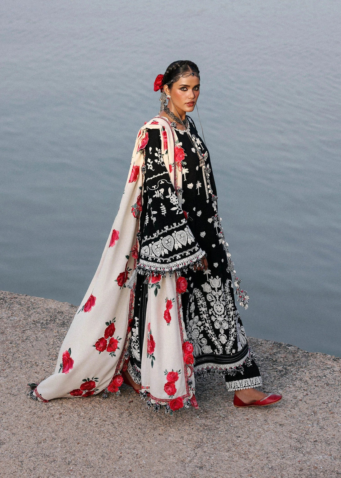 HUSSAIN REHAR | KARANDI UNSTITCHED '25 - ROSE