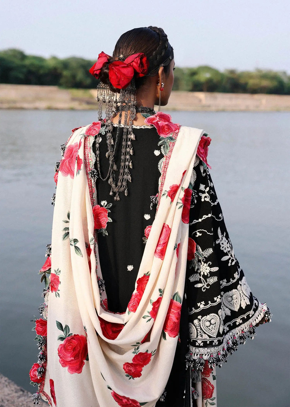 HUSSAIN REHAR | KARANDI UNSTITCHED '25 - ROSE