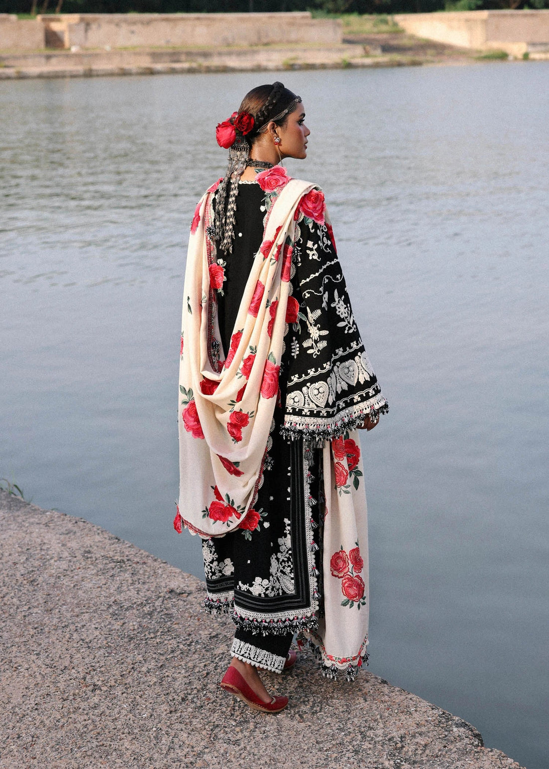 HUSSAIN REHAR | KARANDI UNSTITCHED '25 - ROSE