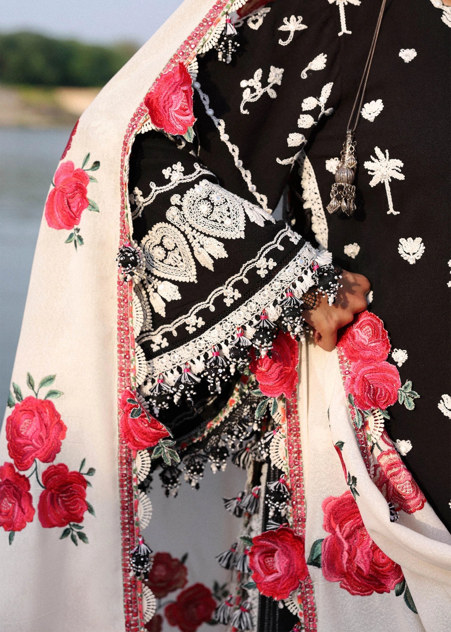 HUSSAIN REHAR | KARANDI UNSTITCHED '25 - ROSE