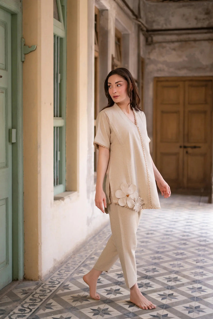 STUDIO MEHAR |FALL '25 COLLECTION -ALMOND BUFF MATCHING SET