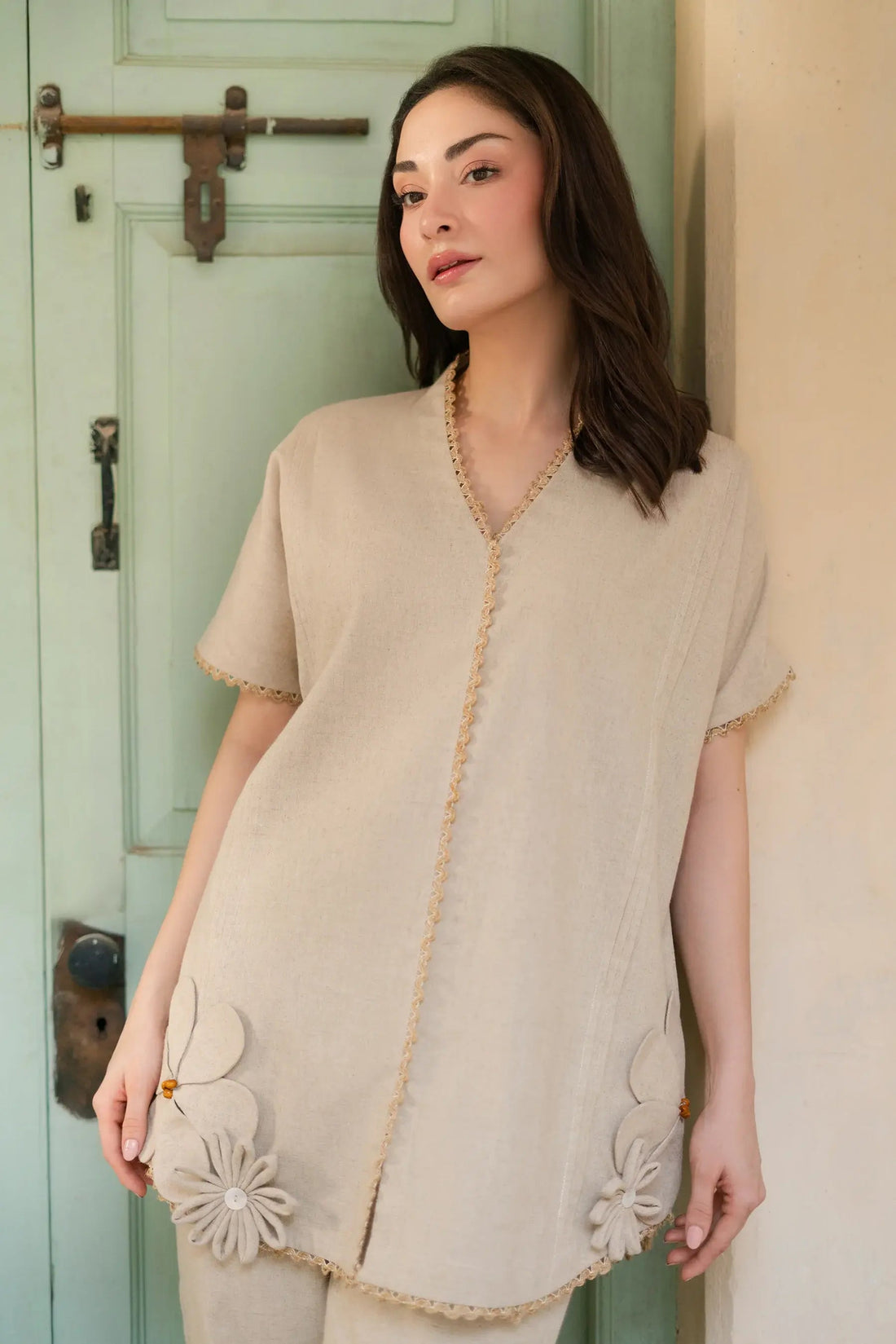 STUDIO MEHAR |FALL '25 COLLECTION -ALMOND BUFF MATCHING SET