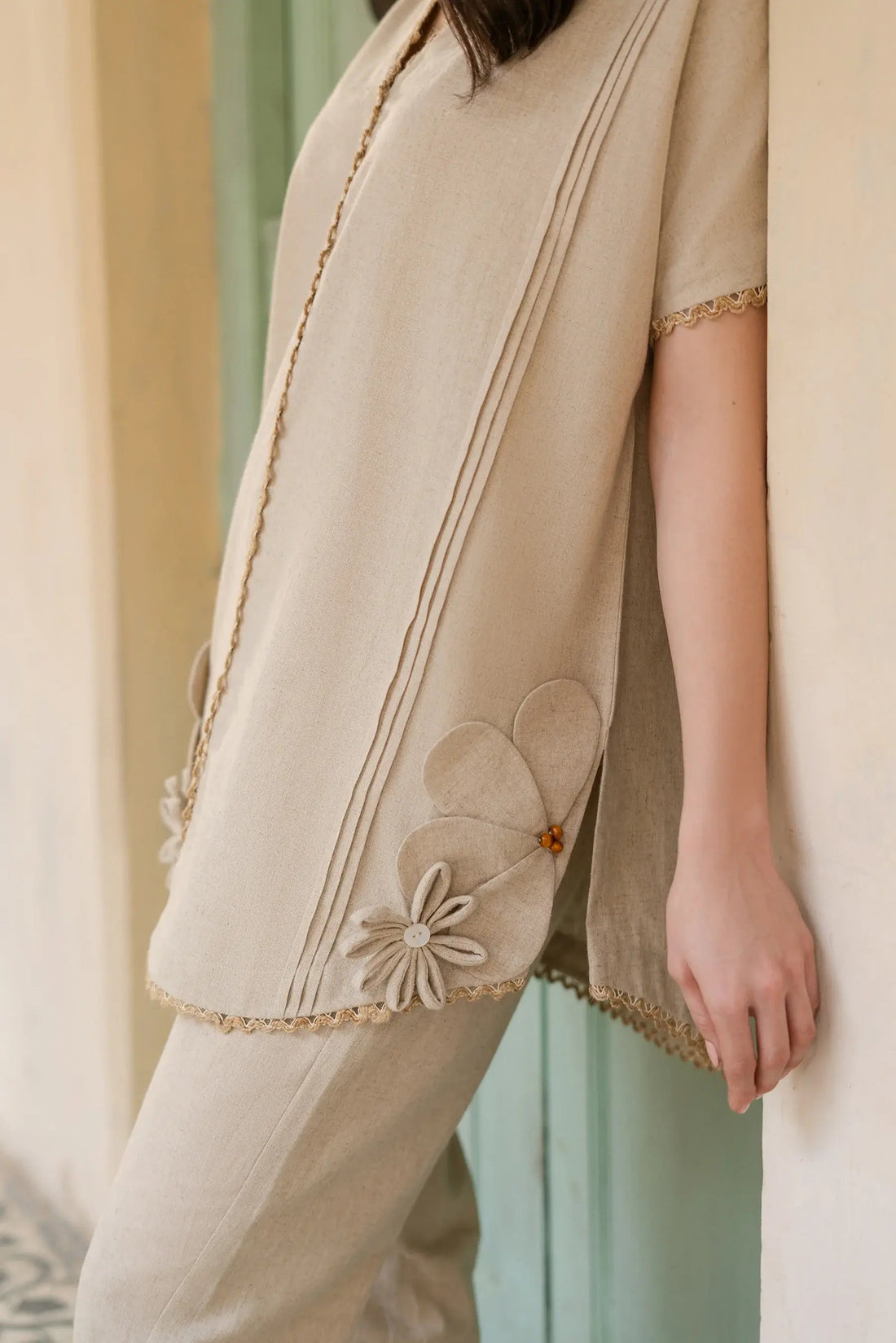 STUDIO MEHAR |FALL '25 COLLECTION -ALMOND BUFF MATCHING SET