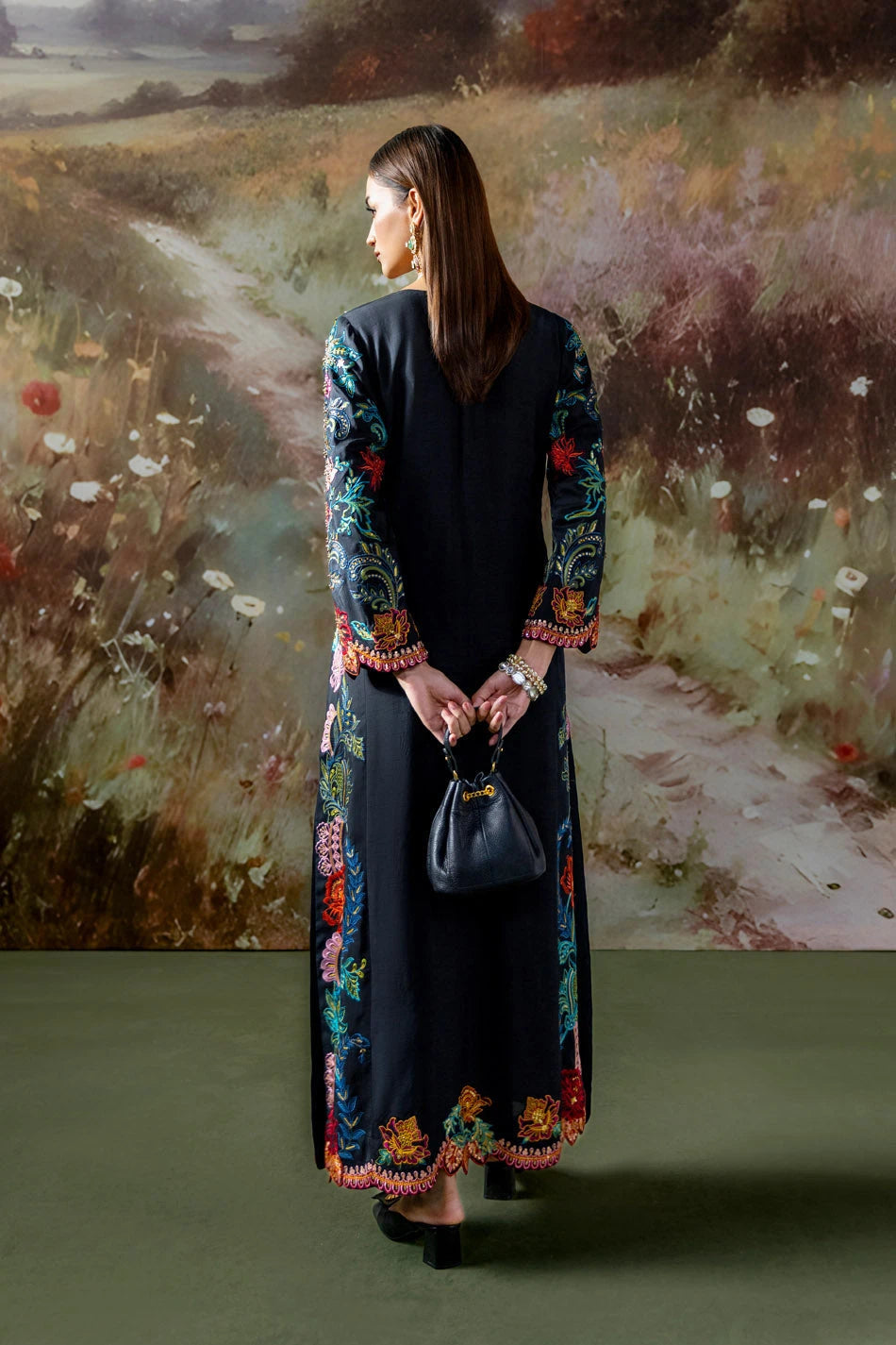 Ammara Khan| Solenne '25 - Black Orchid (D-05)