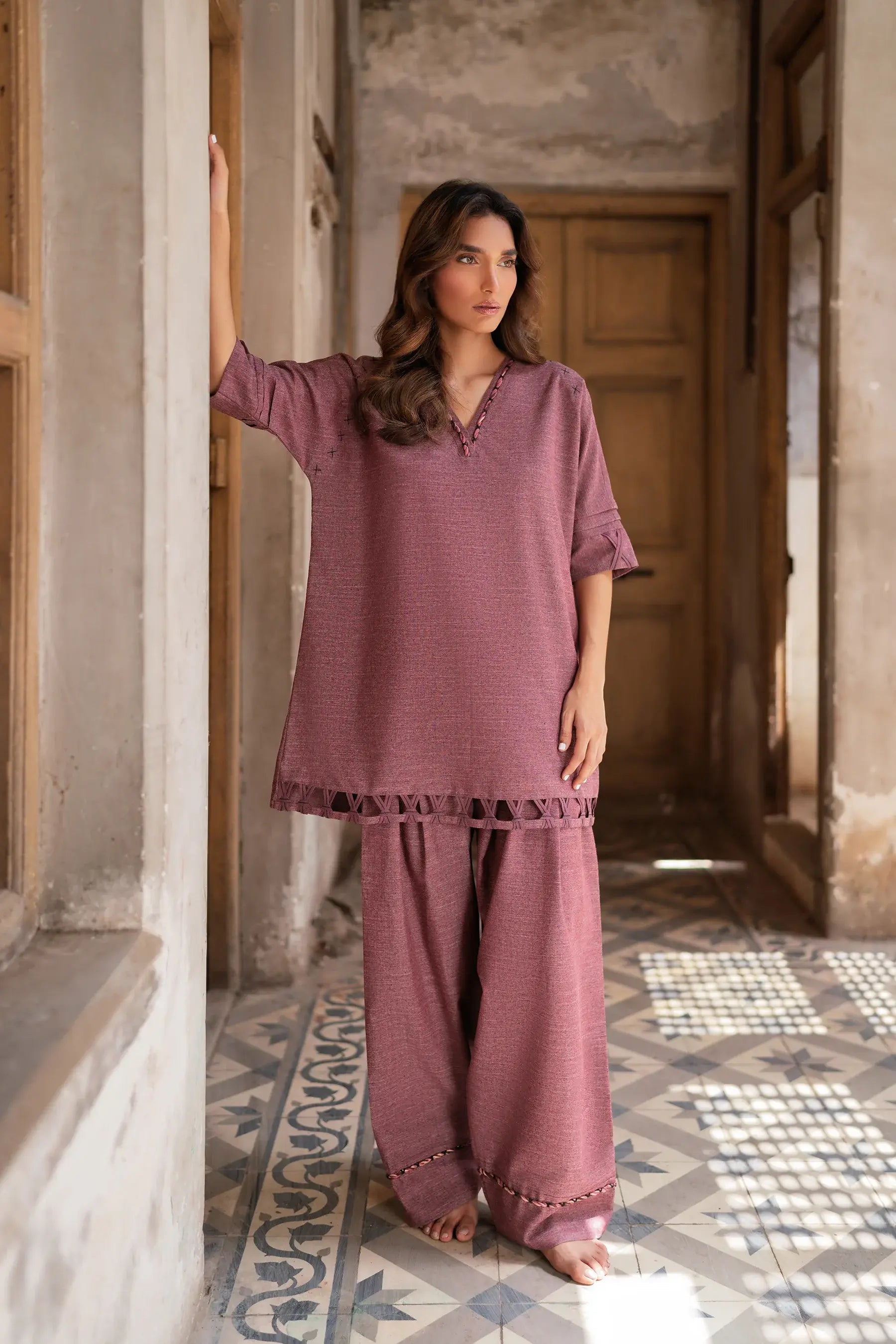 Studio Mehr|Fall'25 Collection-Burnt Maple Matching Set