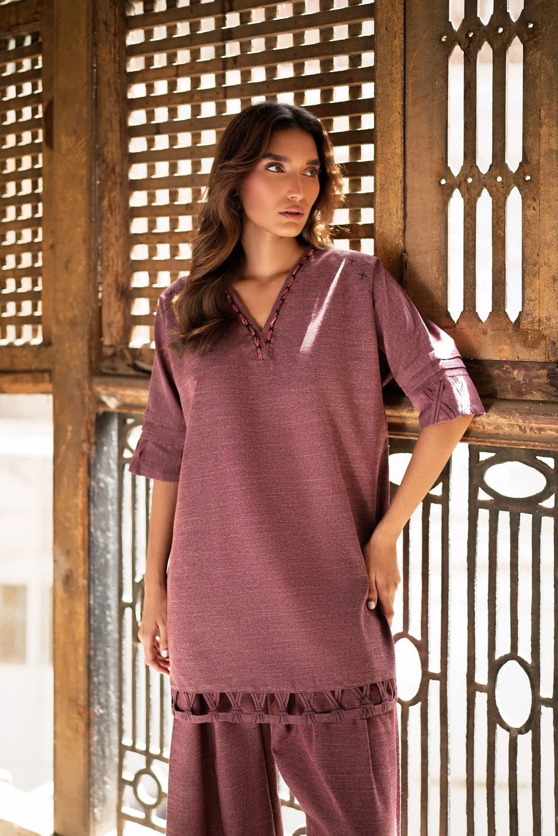 Studio Mehr|Fall'25 Collection-Burnt Maple Matching Set