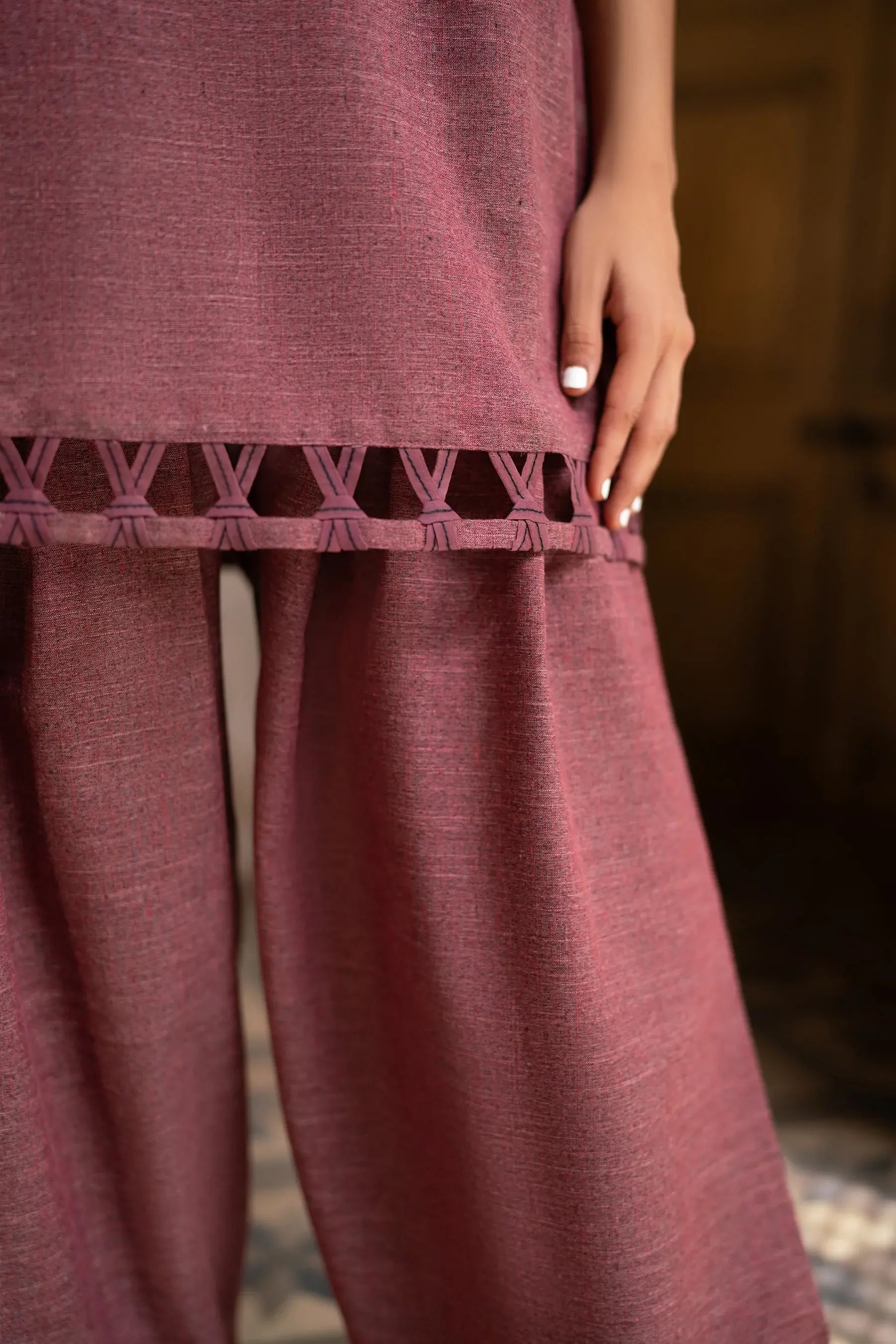 Studio Mehr|Fall'25 Collection-Burnt Maple Matching Set