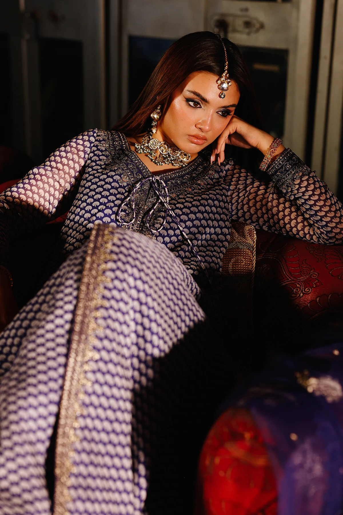 Charizma|Fumes Luxury Chiffon Collection 3-PC Embroidered Chiffon Suit CMA-5-135