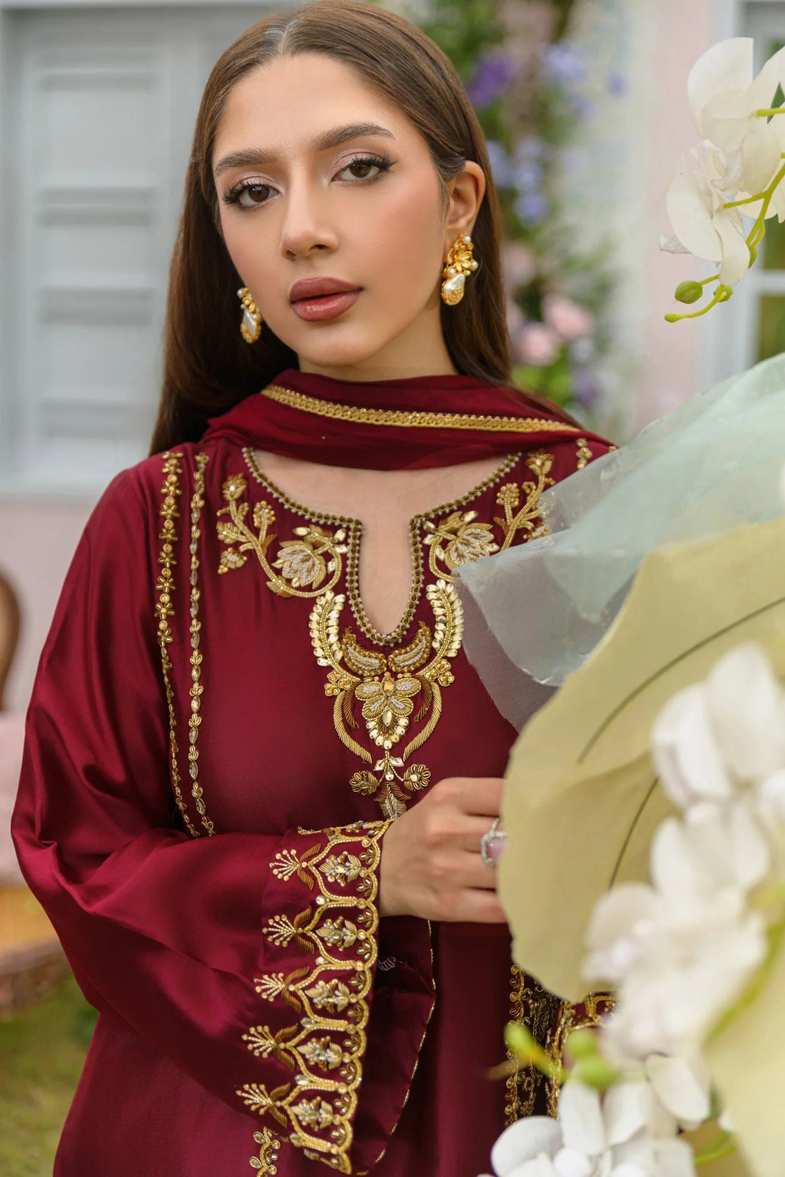 Flairs Studio |Zarayna-Festive Formals '25 - Cinnamon