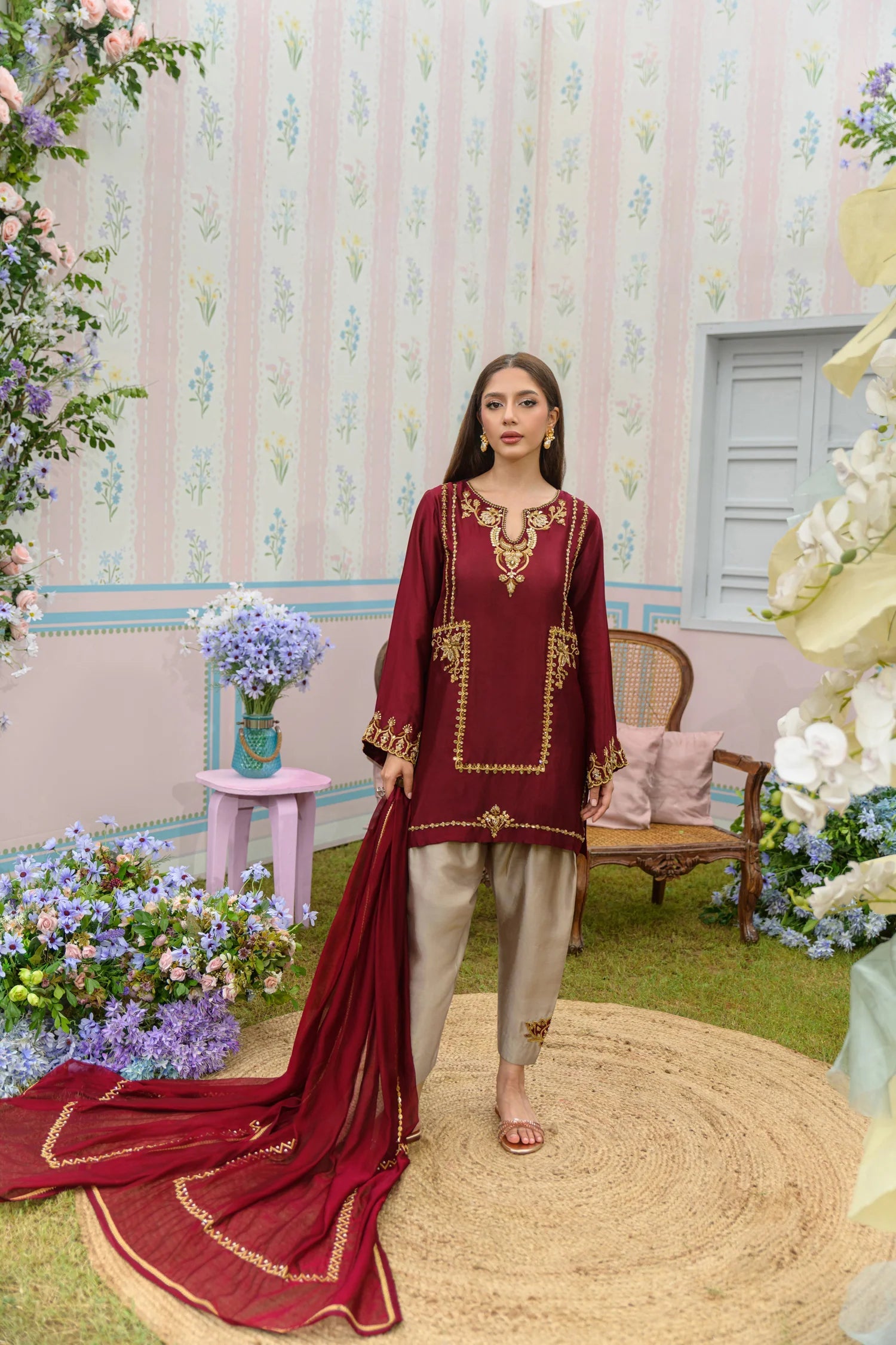 Flairs Studio |Zarayna-Festive Formals '25 - Cinnamon