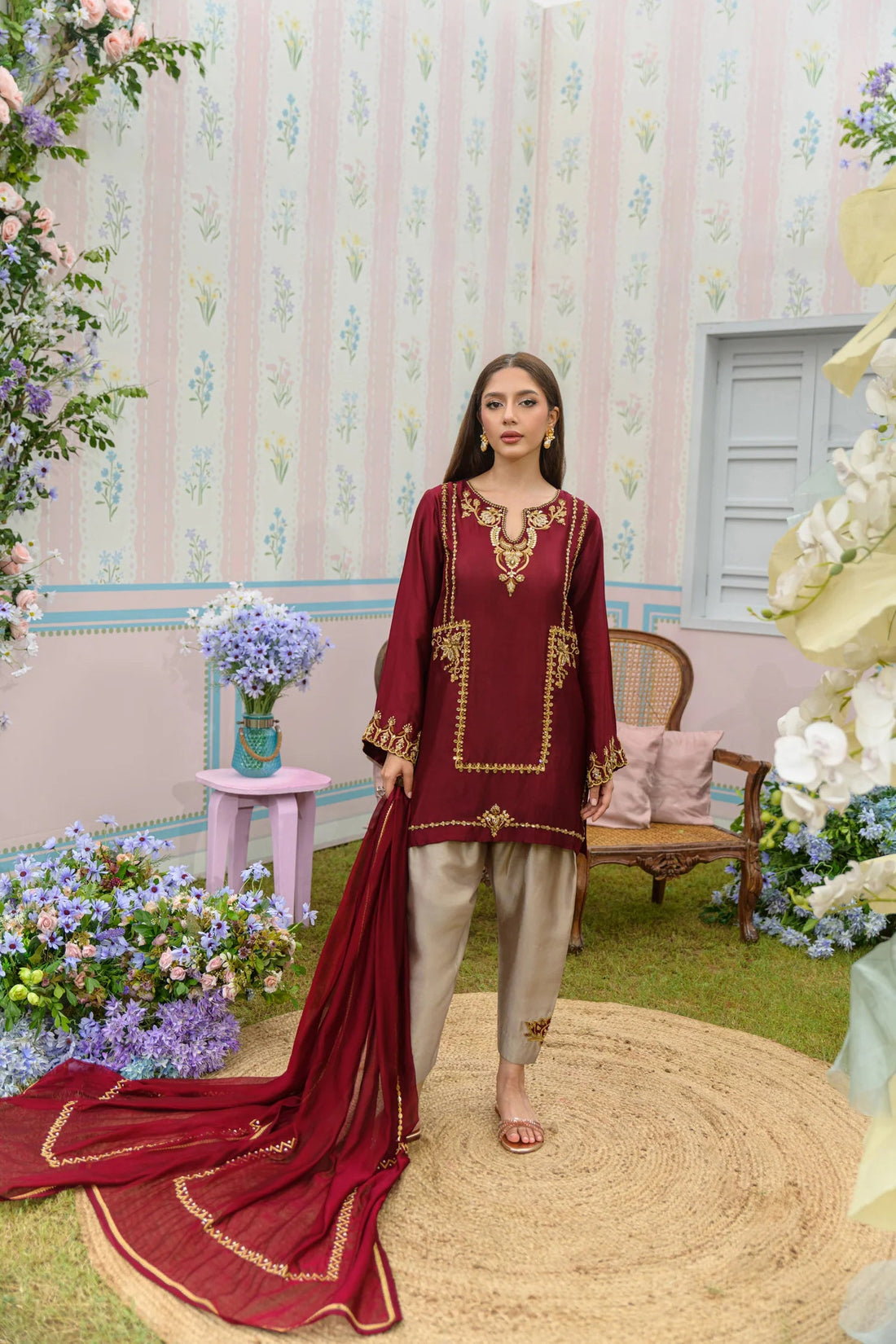 Flairs Studio |Zarayna-Festive Formals '25 - Cinnamon
