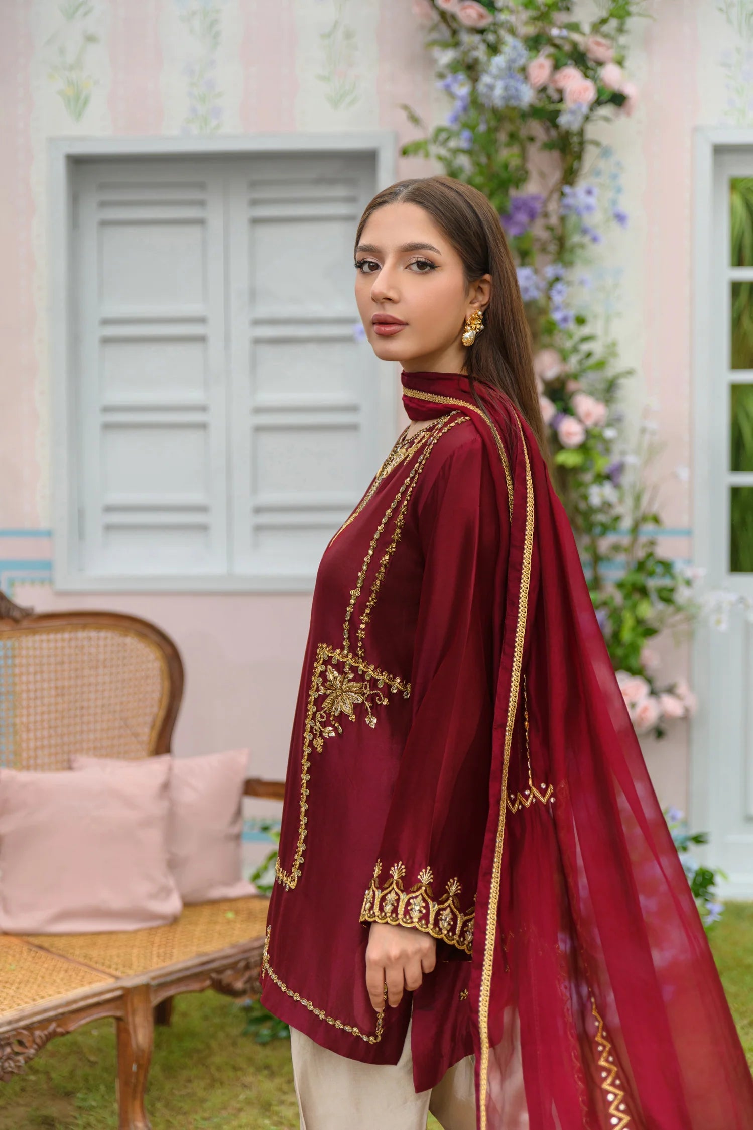 Flairs Studio |Zarayna-Festive Formals '25 - Cinnamon