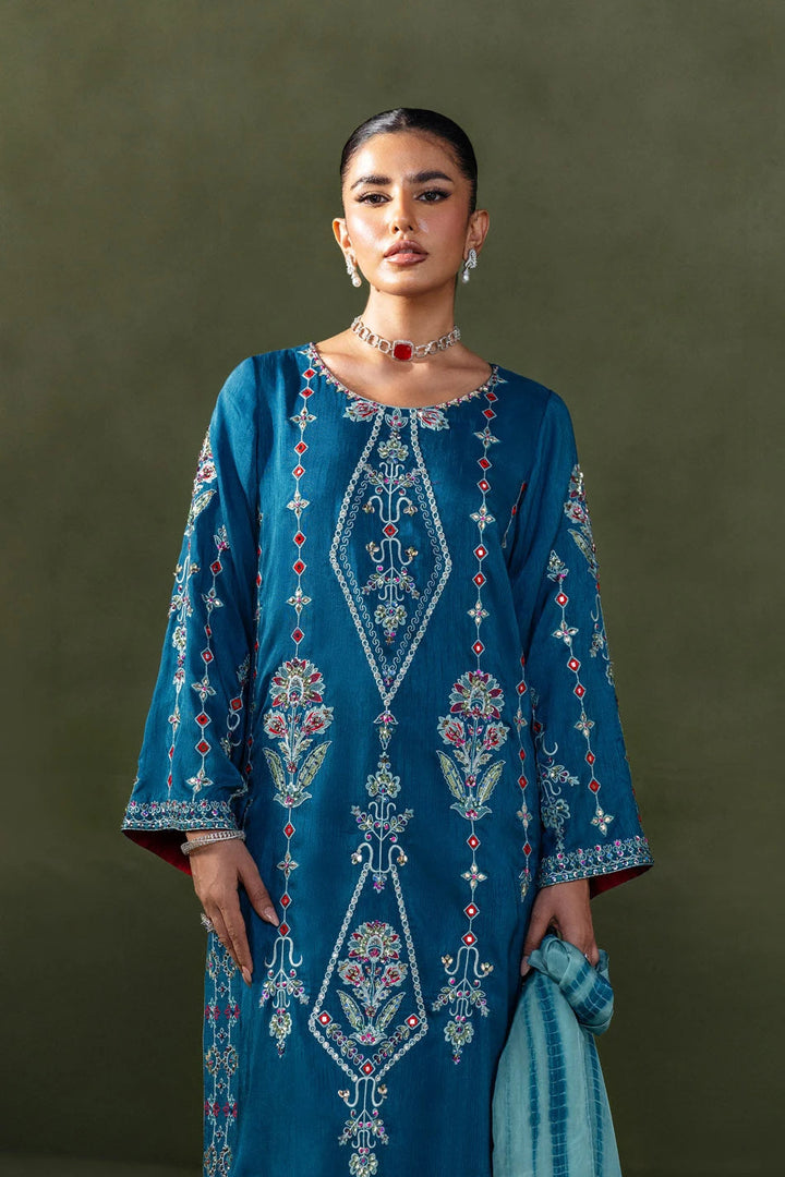 Ammara Khan Solenne '25 - Classic Teal Blue Kaftan (D-02)