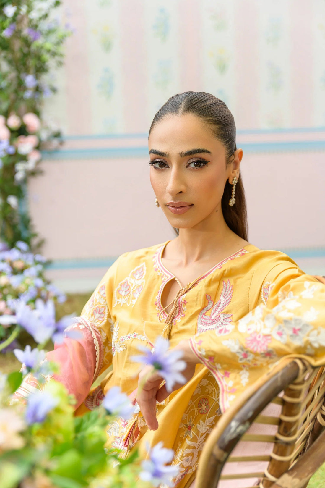 Flairs Studio| Zarayna-Festive Formals '25 - Custard