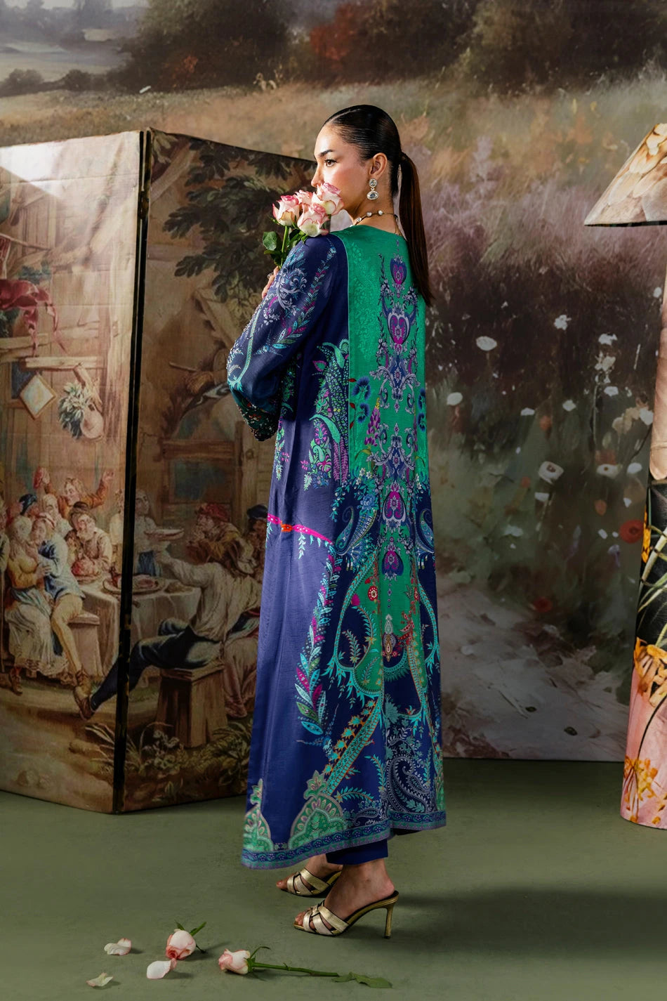 Ammara Khan| Solenne '25 - Emerald Sea Kaftan (D-15)