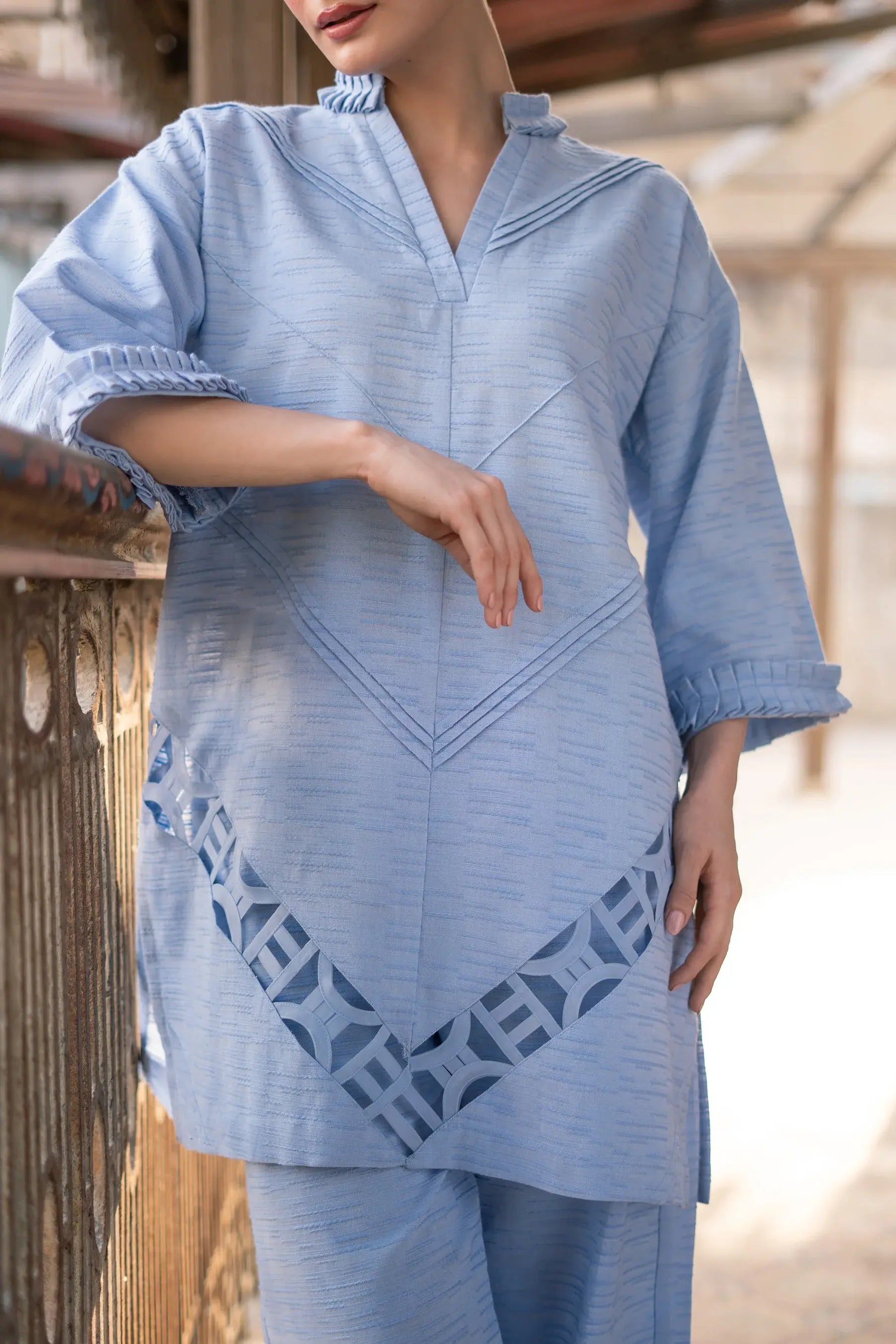 Studio Mehr | Fall  '25  Collection - Florence Blue Matching Set