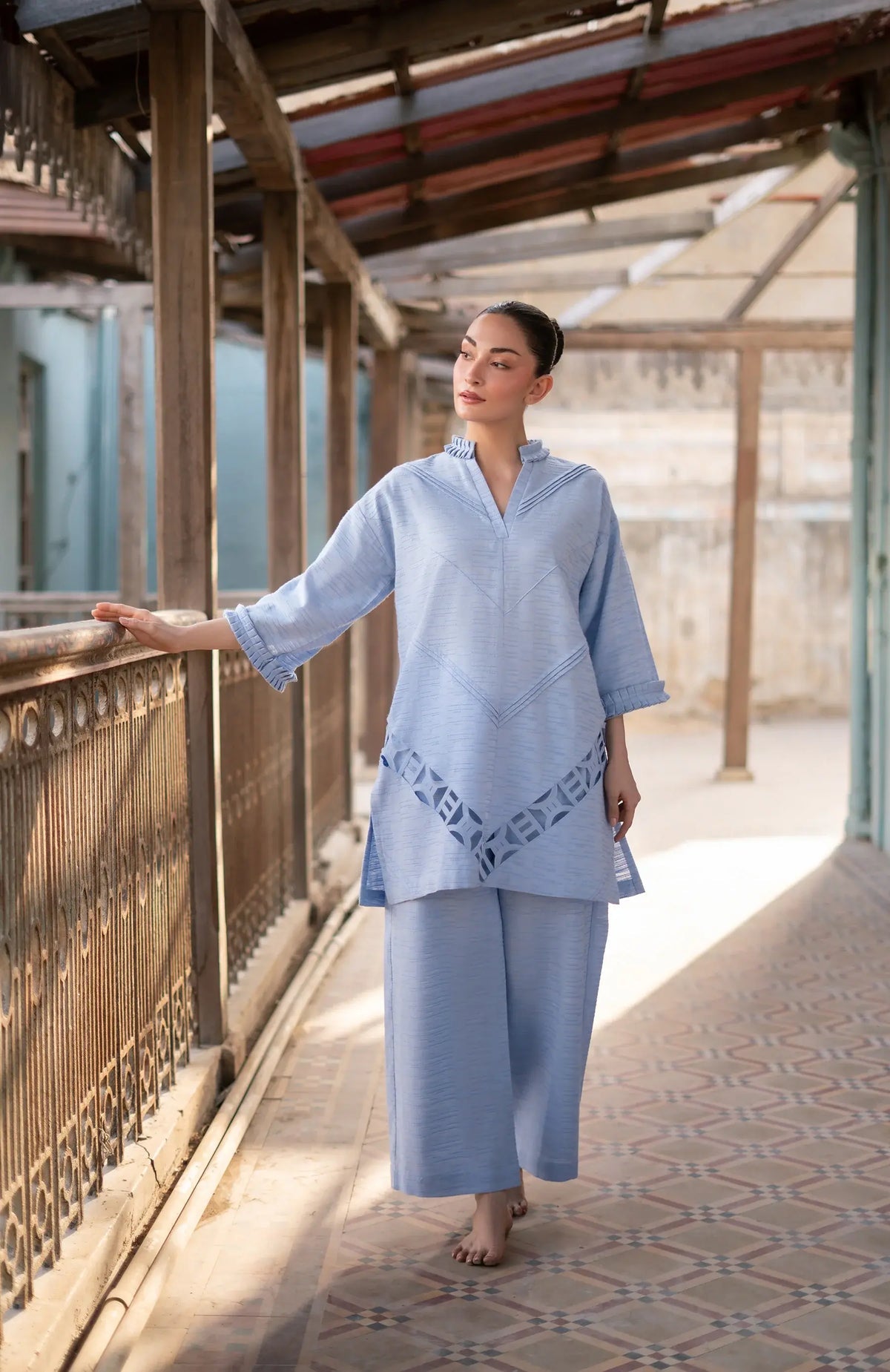 Studio Mehr | Fall  '25  Collection - Florence Blue Matching Set