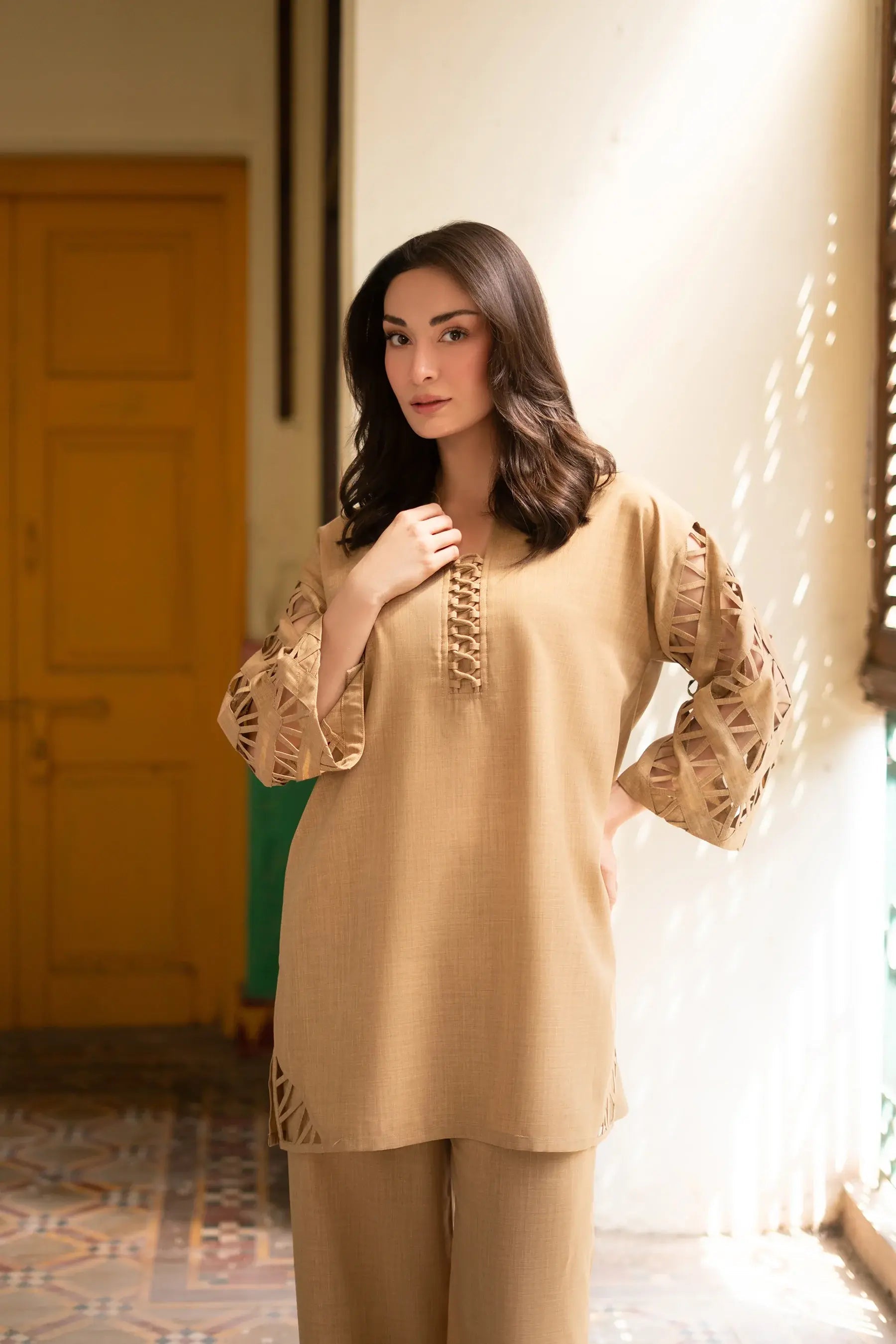 Studio Mehr |  Fall  '25 Collection  - Honey Wheat Matching Set