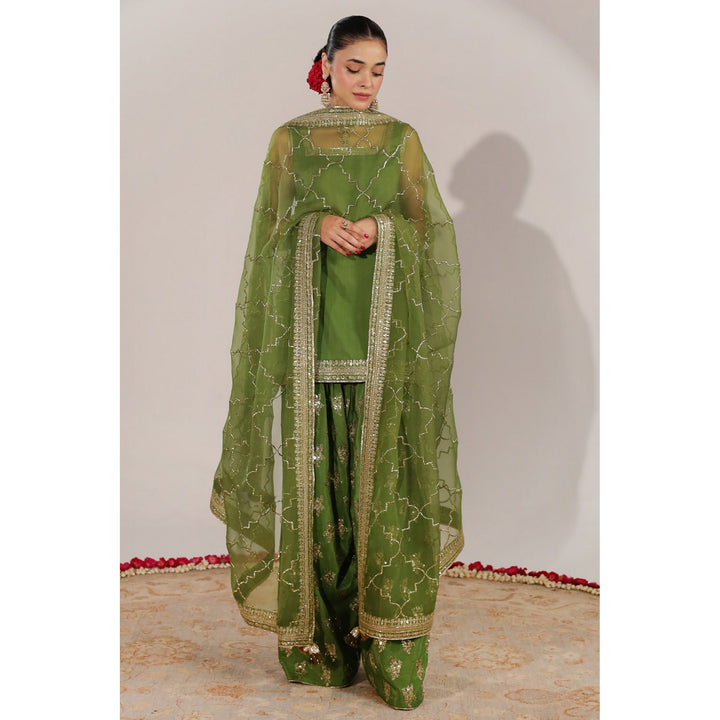 Dyot |Jhil Mil -MATCHA GREEN OUTFIT