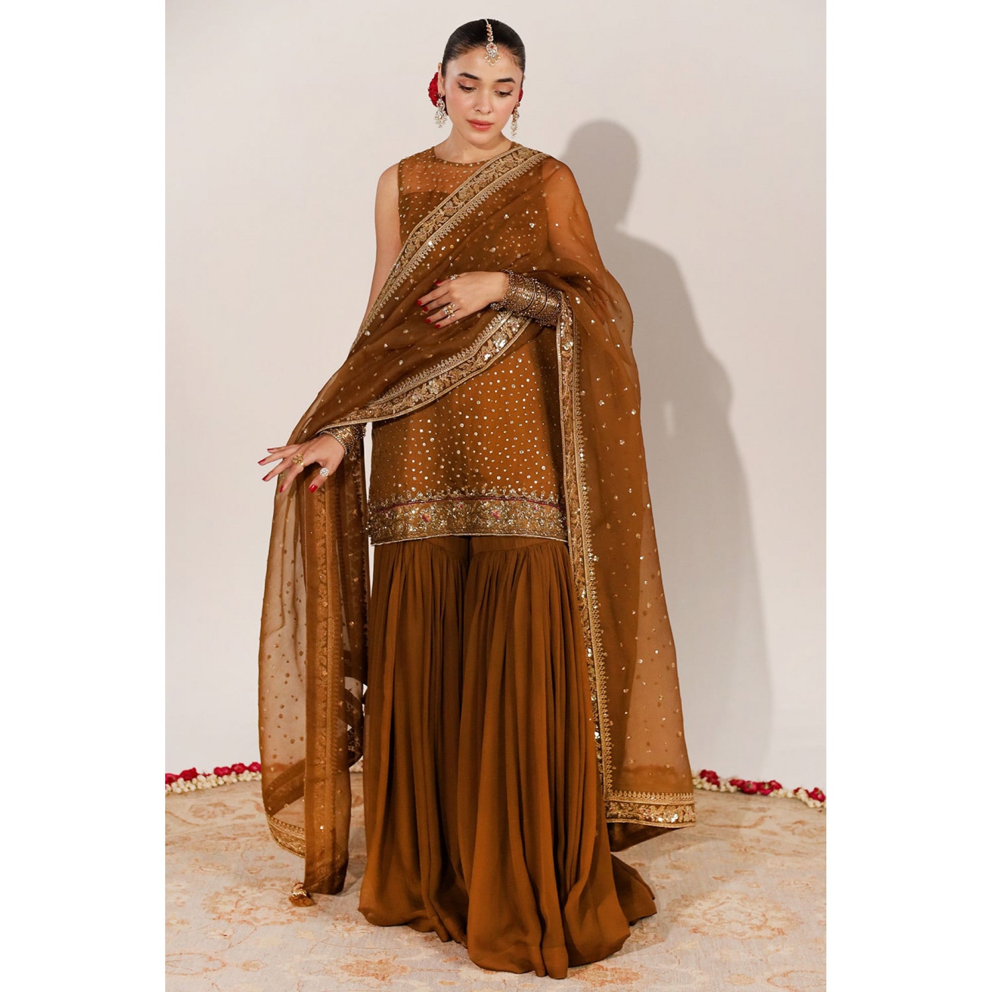 Dyot| Jhil Mil -Ochre Outfit