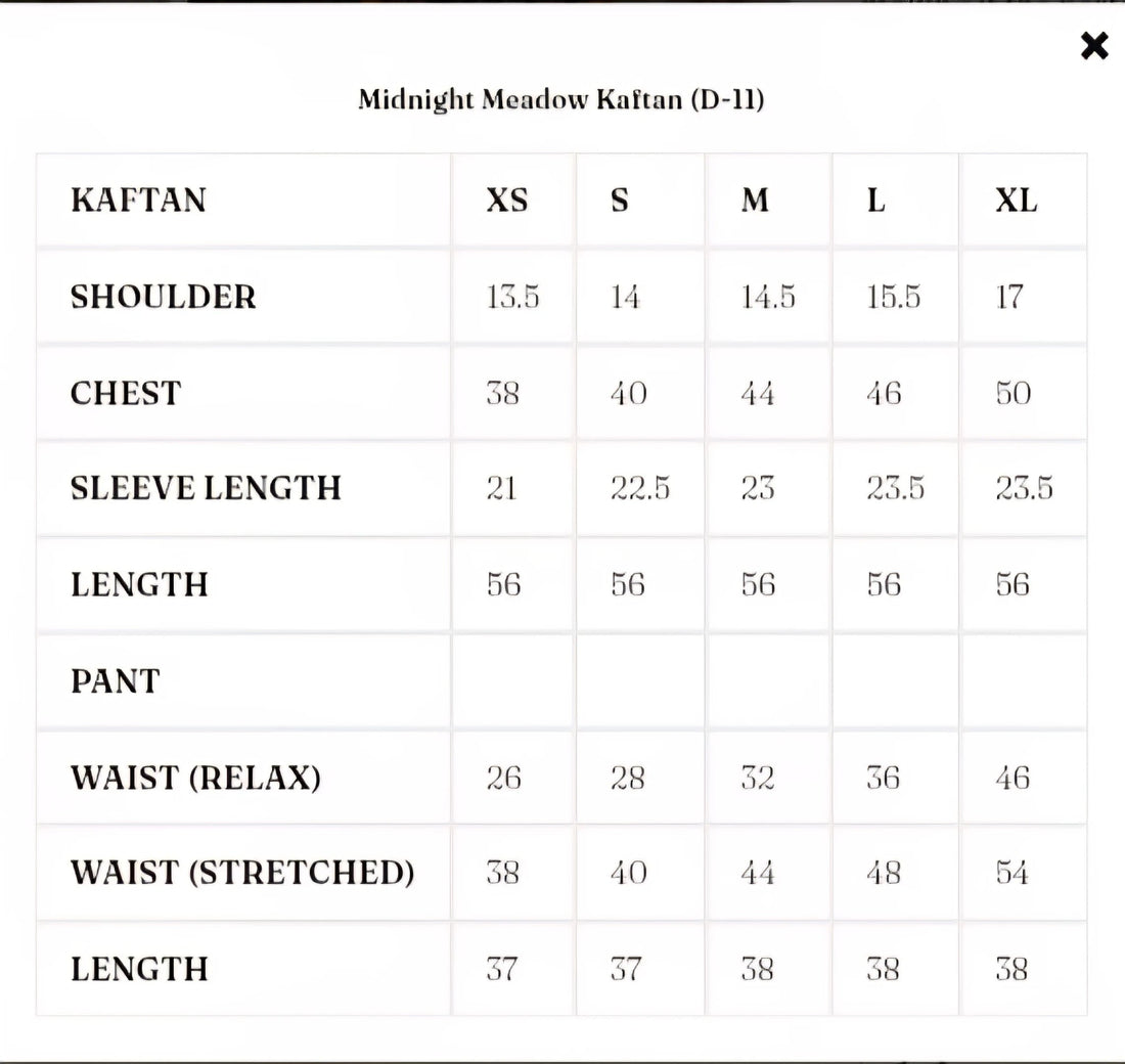 Ammara Khan| Solenne '25 - Midnight Meadow Kaftan (D-11)