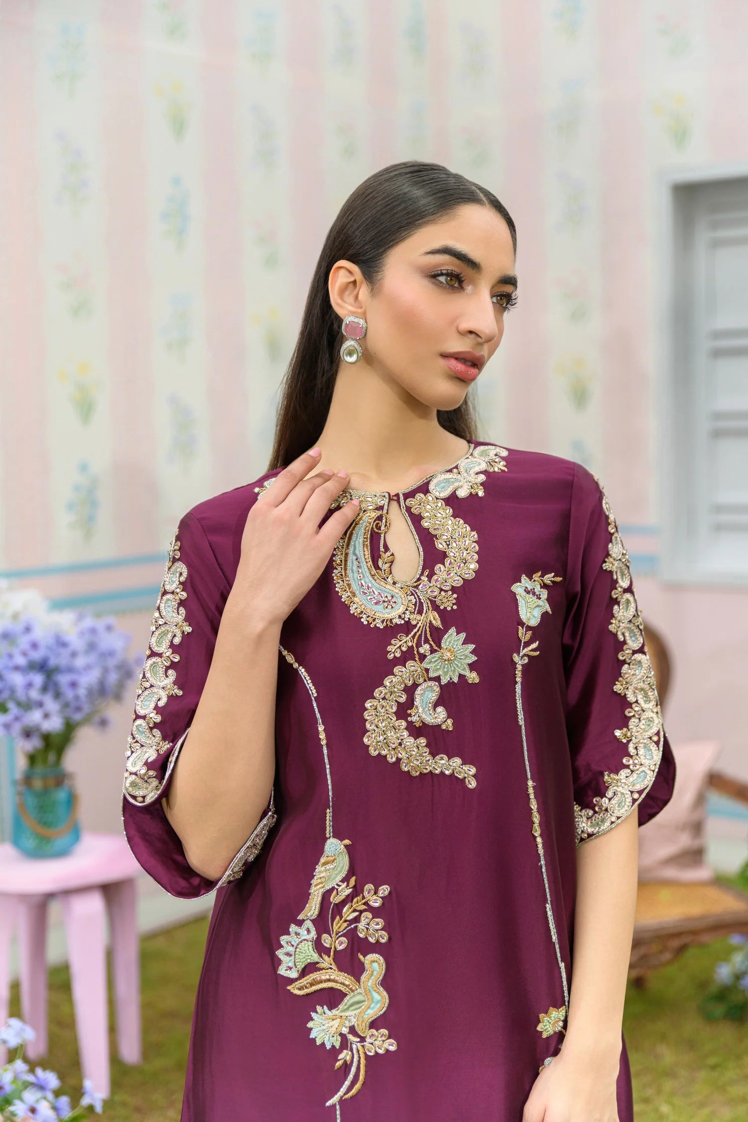 Flairs Studio|Zarayna-Festive Formals '25 - Mulberry