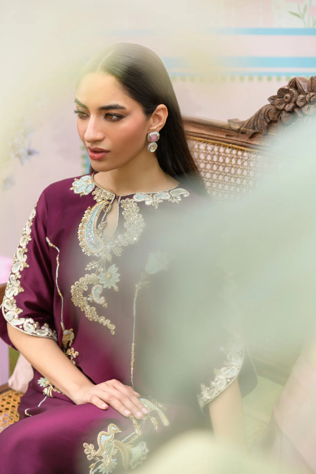 Flairs Studio|Zarayna-Festive Formals '25 - Mulberry