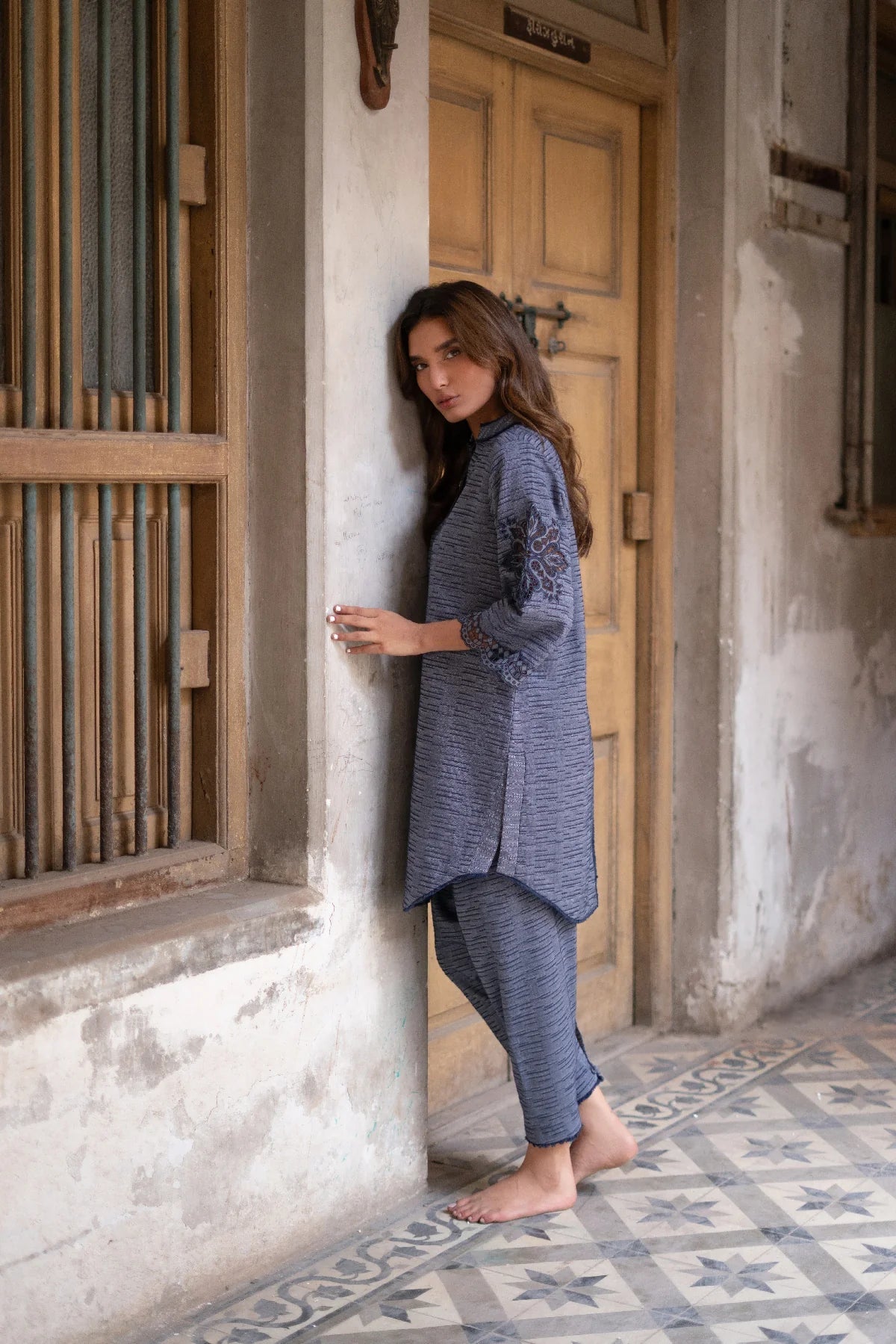 Studio Mehr | Fall  '25 Collectio  - Pigeon Blue Matching Set