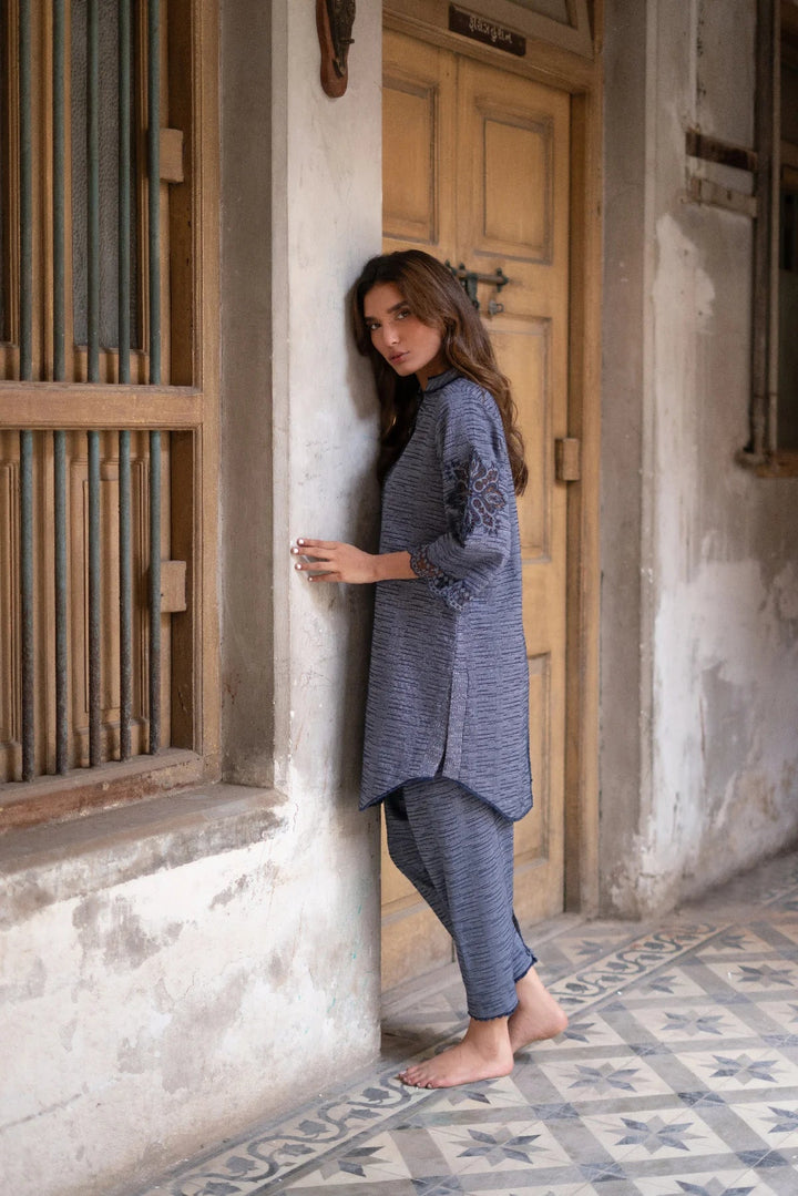 Studio Mehr | Fall  '25 Collectio  - Pigeon Blue Matching Set