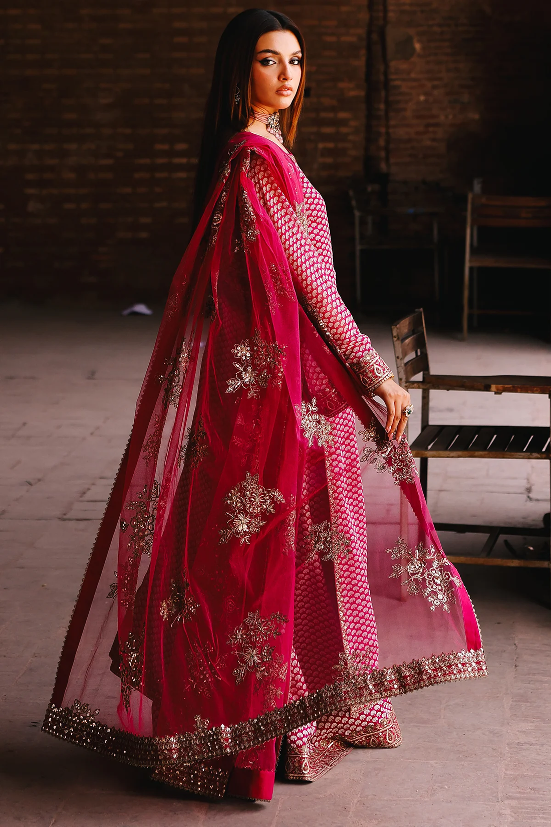 Charizma|Fumes Luxury Chiffon Collection 3-PC Embroidered Chiffon Suit CMA-5-115A