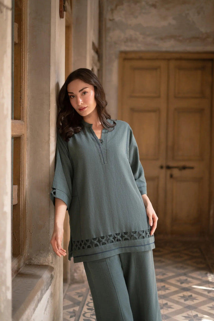 Studio Mehr |  Fall '25 Collection -  Spice Green Matching Set