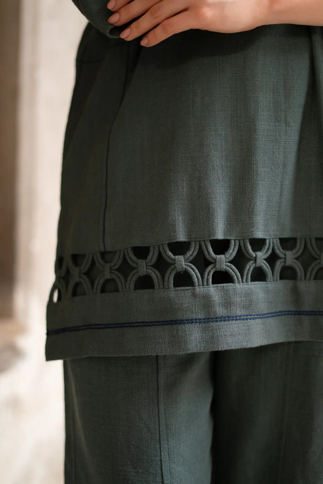 Studio Mehr |  Fall '25 Collection -  Spice Green Matching Set