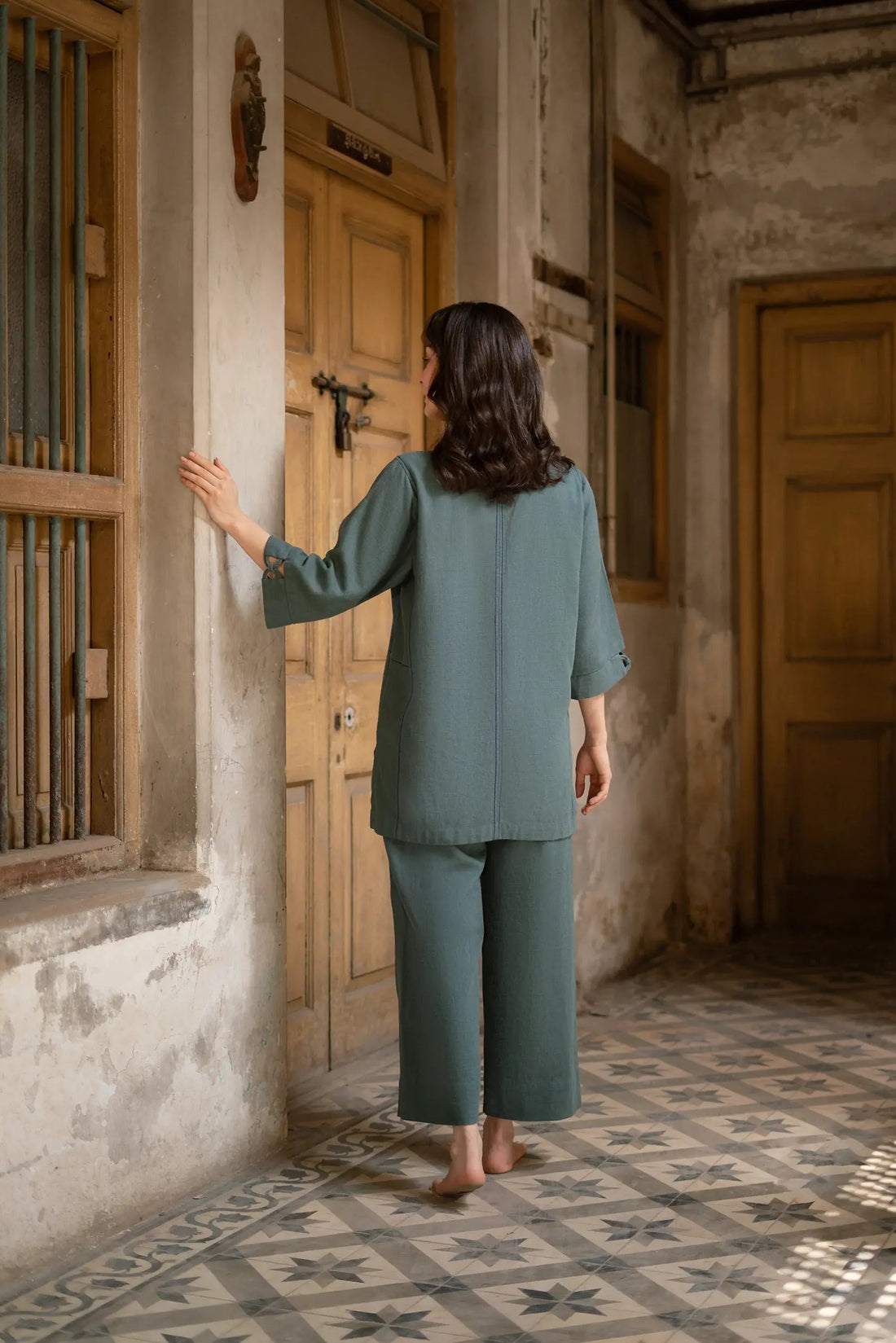 Studio Mehr |  Fall '25 Collection -  Spice Green Matching Set