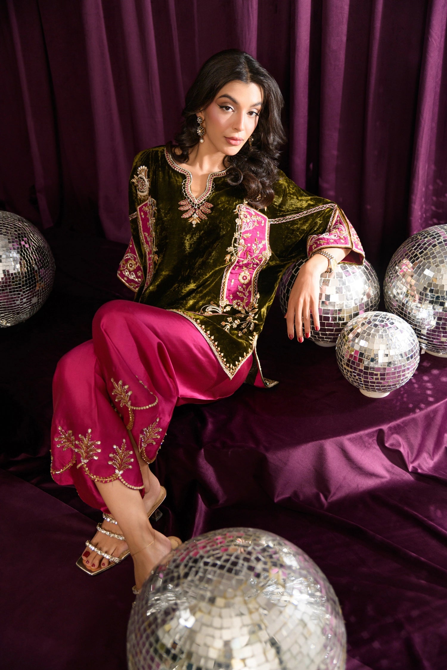 Flairs Studio |Mara Velvet Luxe '25 - Zucchini